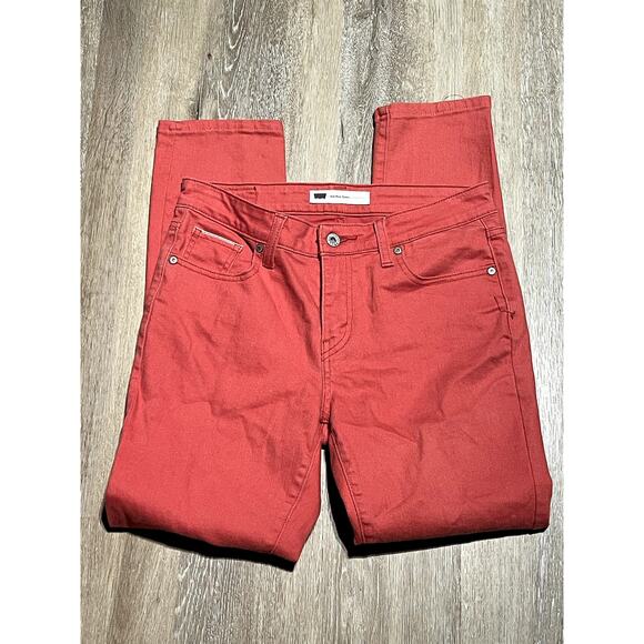 Levi's Jeans Womens 6M‎ Mid Rise Skinny Coral EUC - Picture 2 of 13